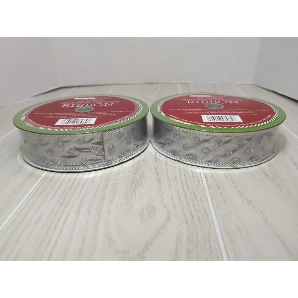 Living Home Christmas silver‎ wire edge 1.5